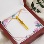 Engraved Vertical 2 Sided Stick Necklace