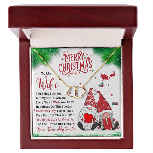 Everlasting Love Solid Gold Necklace Christmas Gift For Wife