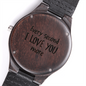 Engraved Wooden Watch For Him - I Love You More
