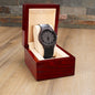 Engraved Wooden Watch For Him - I Love You More