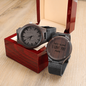 Engraved Wooden Watch For Him - I Love You More