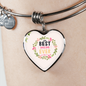 Heart Pendant Bangle - Best Mom Ever