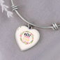 Heart Pendant Bangle - Best Mom Ever