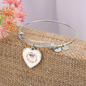 Heart Pendant Bangle - Best Mom Ever