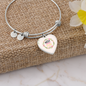 Heart Pendant Bangle - Best Mom Ever