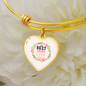 Heart Pendant Bangle - Best Mom Ever