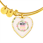 Heart Pendant Bangle - Best Mom Ever