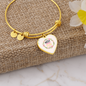 Heart Pendant Bangle - Best Mom Ever