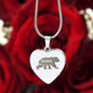 Engraved Heart Necklace - Mama Bear