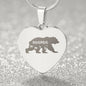 Engraved Heart Necklace - Mama Bear