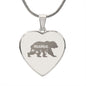 Engraved Heart Necklace - Mama Bear