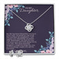 Love Knot Necklace and Earring Set Christmas Gift For Daughter