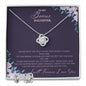 Love Knot Necklace and Earring Set Christmas Gift For Bonus Daughter