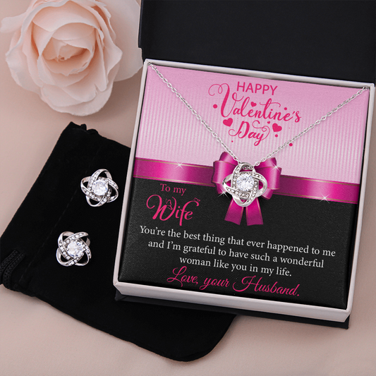 Love Knot Earring and Necklace Set - The Best Thing