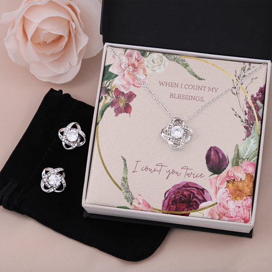 Love Knot Earring and Necklace set