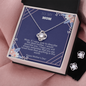 Love Knot Earring & Necklace Set - Happy Mother's Day