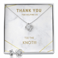 Love Knot Earring & Necklace Set - Thank You Gift For Bridal Party