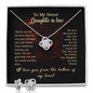 Love Knot Earring and Necklace Set- To My Sweet Daughter in Law