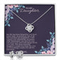 Love Knot Necklace and Earring Set Christmas Gift For Daughter