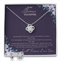 Love Knot Necklace and Earring Set Christmas Gift For Bonus Daughter
