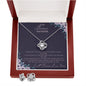 Love Knot Necklace and Earring Set Christmas Gift For Bonus Daughter