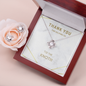 Love Knot Earring & Necklace Set - Thank You Gift For Bridal Party