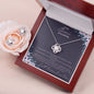 Love Knot Necklace and Earring Set Christmas Gift For Bonus Daughter
