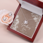 Love Knot Earring & Necklace Set- Bridal Shower Gift- Something New