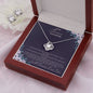 Love Knot Necklace and Earring Set Christmas Gift For Bonus Daughter