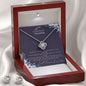 Love Knot Necklace and Earring Set Christmas Gift For Bonus Daughter