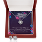 Love Knot Earring & Necklace Set - Sweet As A flower