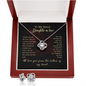 Love Knot Earring and Necklace Set- To My Sweet Daughter in Law