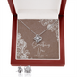 Love Knot Earring & Necklace Set- Bridal Shower Gift- Something New
