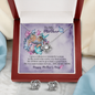 Love Knot Earring & Necklace Set - She Is My Mom