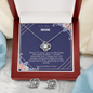Love Knot Earring & Necklace Set - Happy Mother's Day