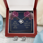 Love Knot Earring and Necklace Set - Happiest Days of my Life