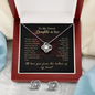 Love Knot Earring and Necklace Set- To My Sweet Daughter in Law