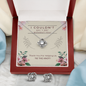 Love Knot Earring & Necklace Set - Thank You Gift For Bridal Party