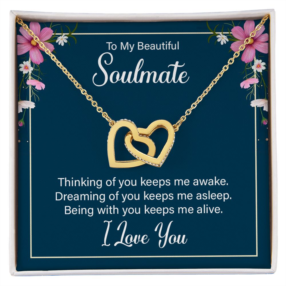 Interlocking Hearts Necklace For Soulmate