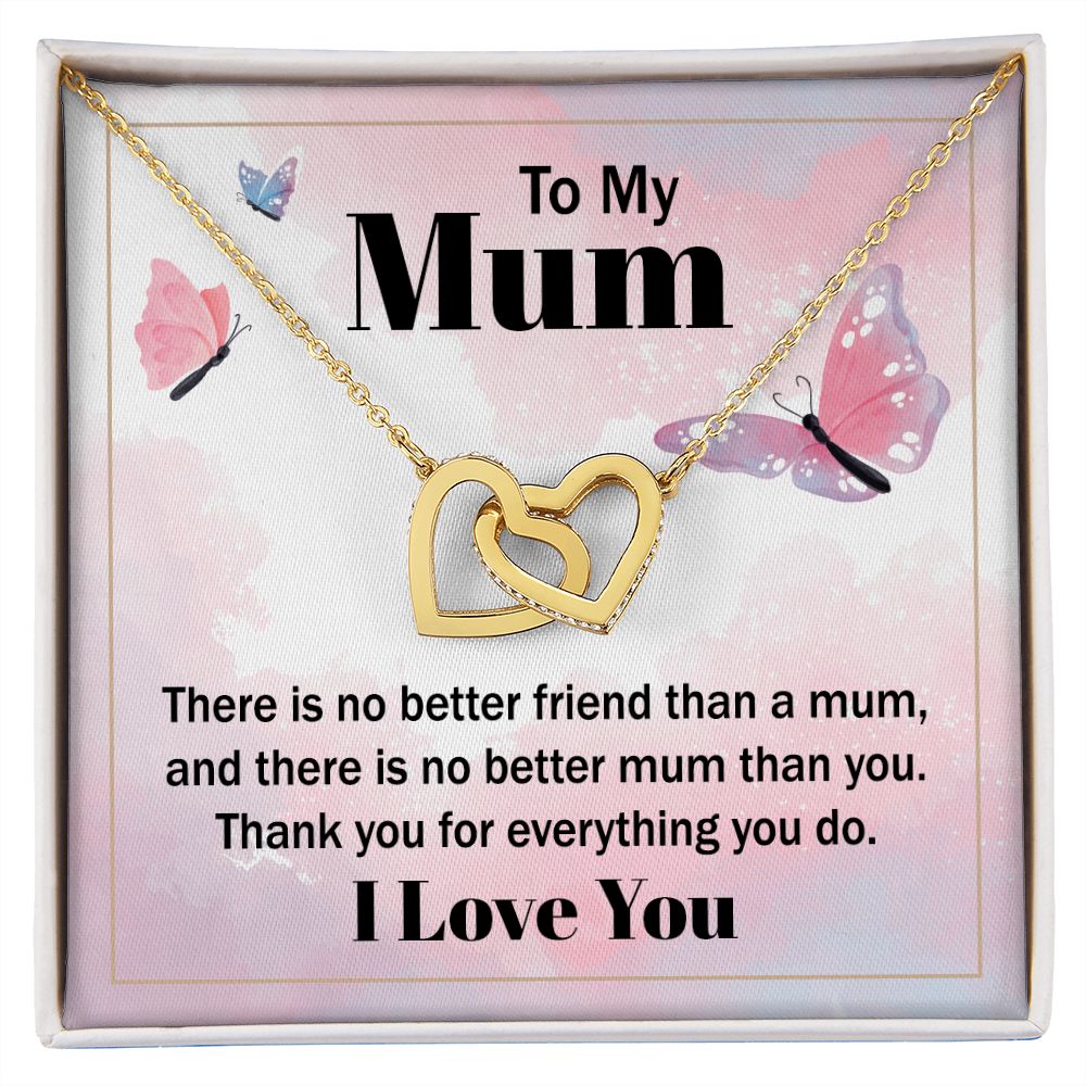 Interlocking Hearts Necklace For Mum