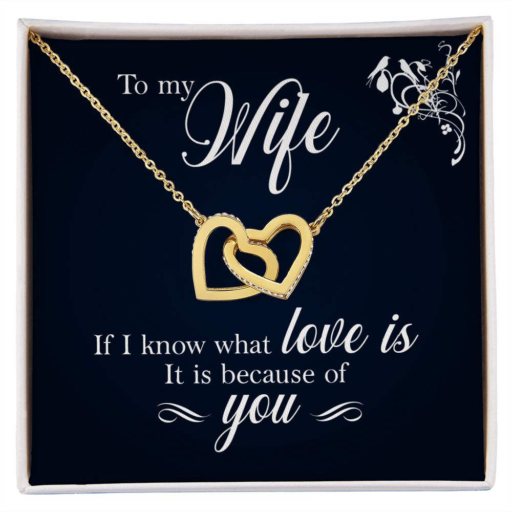 Interlocking Hearts Necklace For Wife