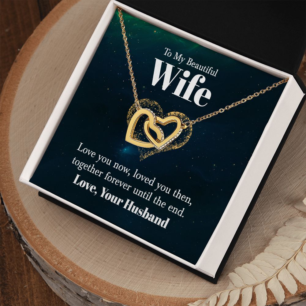 Interlocking Hearts Necklace For Wife