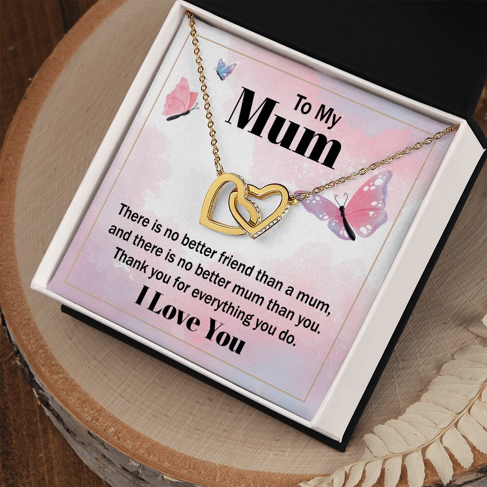 Interlocking Hearts Necklace For Mum