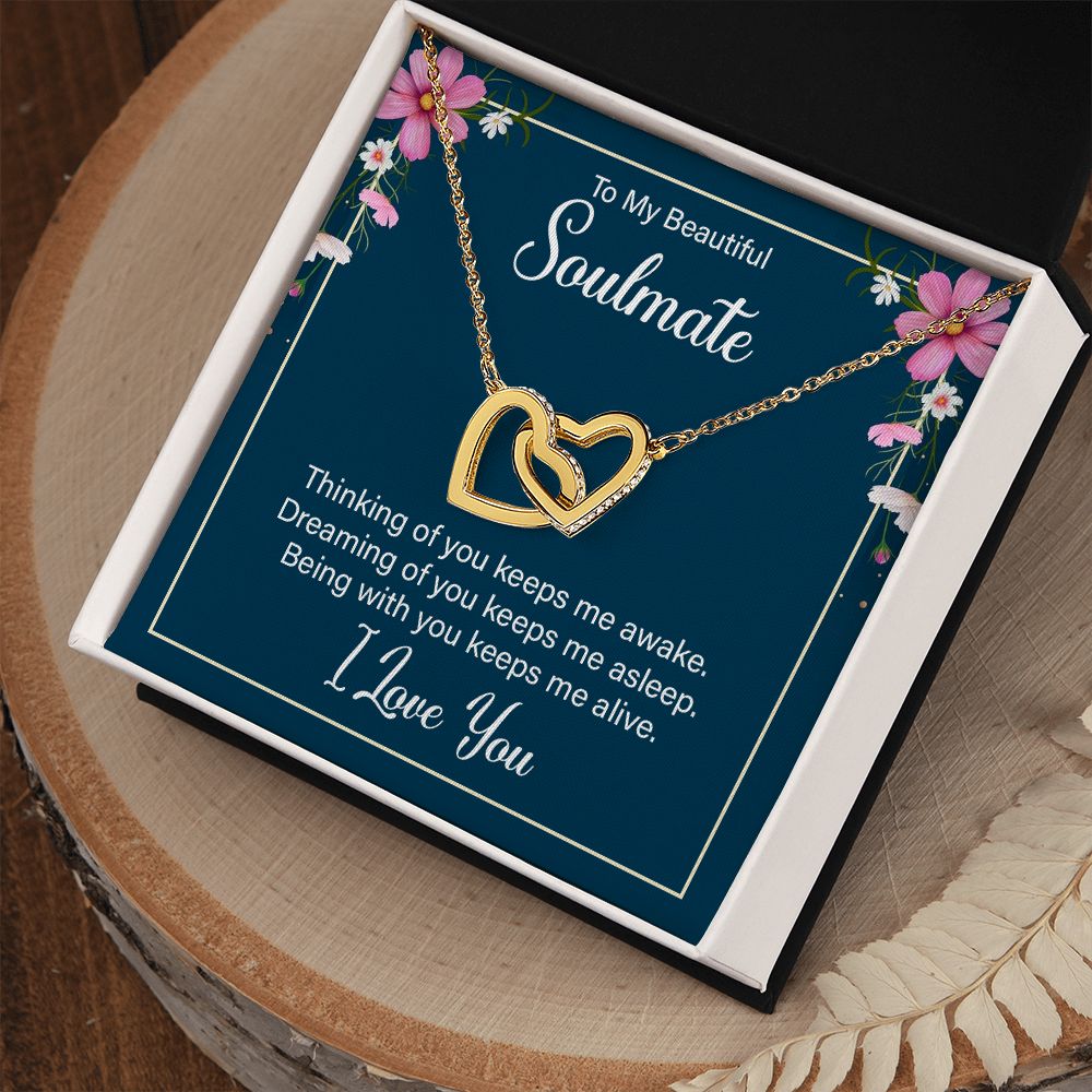 Interlocking Hearts Necklace For Soulmate
