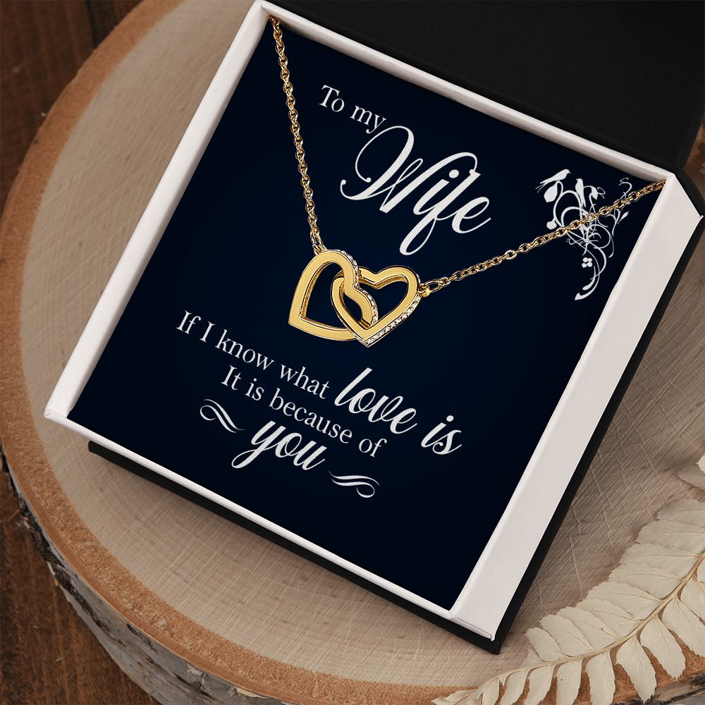 Interlocking Hearts Necklace For Wife