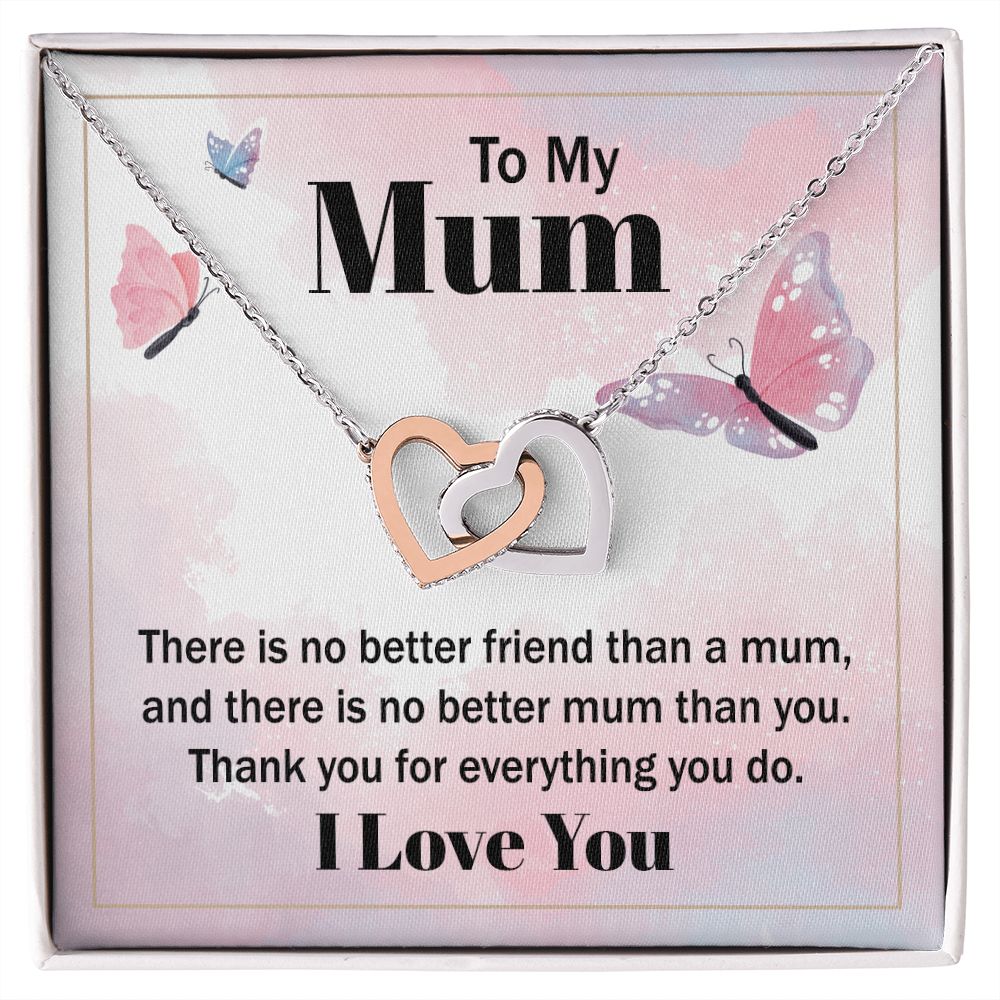 Interlocking Hearts Necklace For Mum
