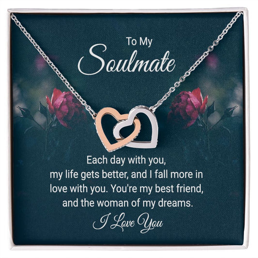 Interlocking Heart Necklace For Soulmate