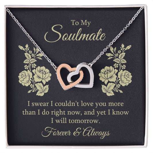 Interlocking Hearts Necklace For Soulmate