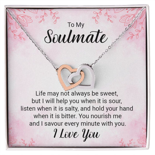 Interlocking Heart Necklace For Soulmate