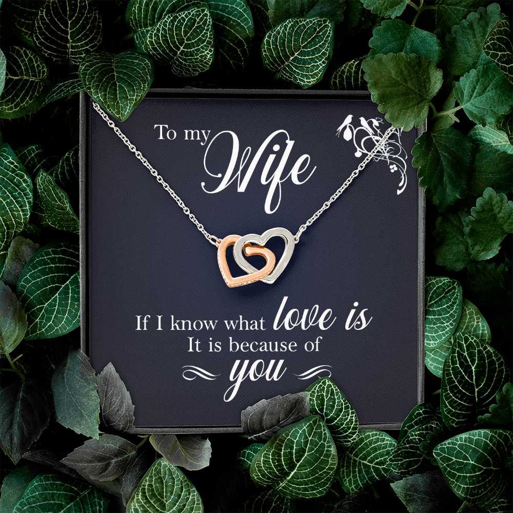 Interlocking Hearts Necklace For Wife